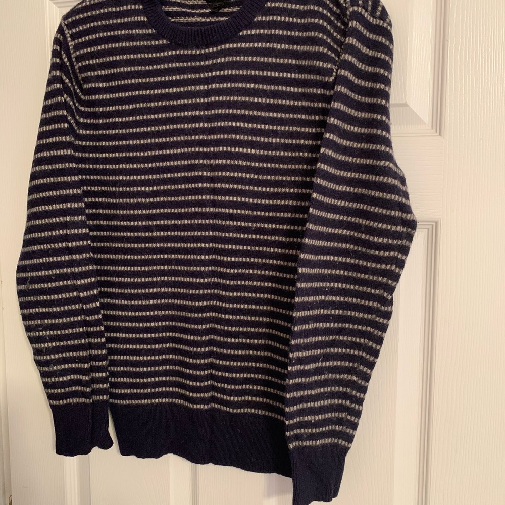 J Crew navy striped sweater